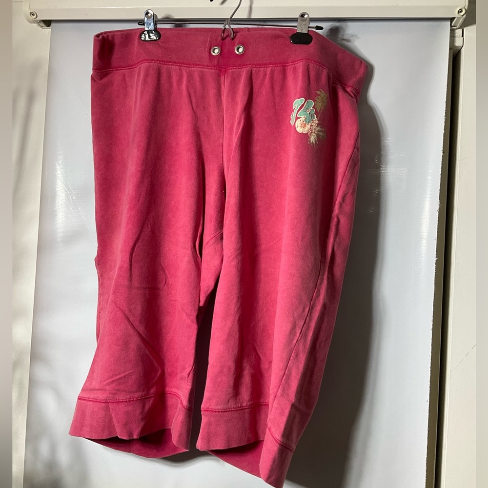 Plus Size Capri Pants - Cotton Pink